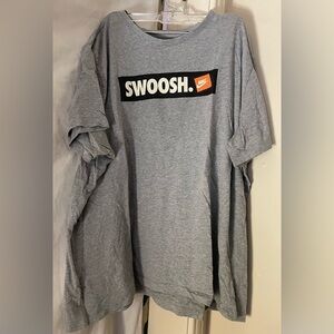 The Nike Tee Swoosh Logo Men's Gray   T-Shirt XXL